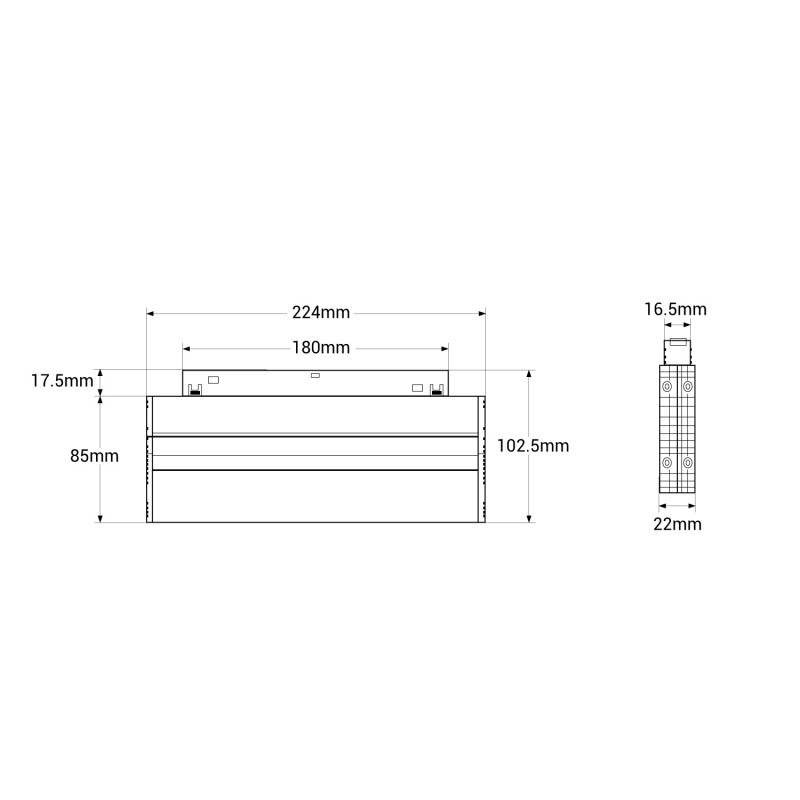 Faretti Lineare Orientabile CCT |10W | UGR | Nero | Mi Light