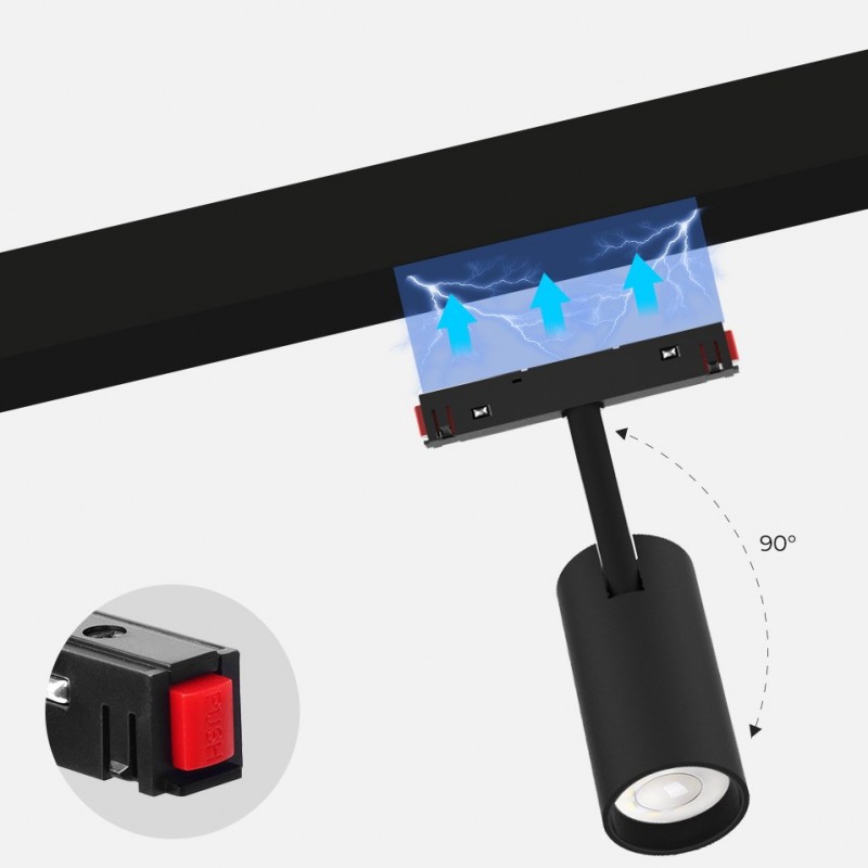 Faretto Spotlight magnetico 25w | Nero | CCT