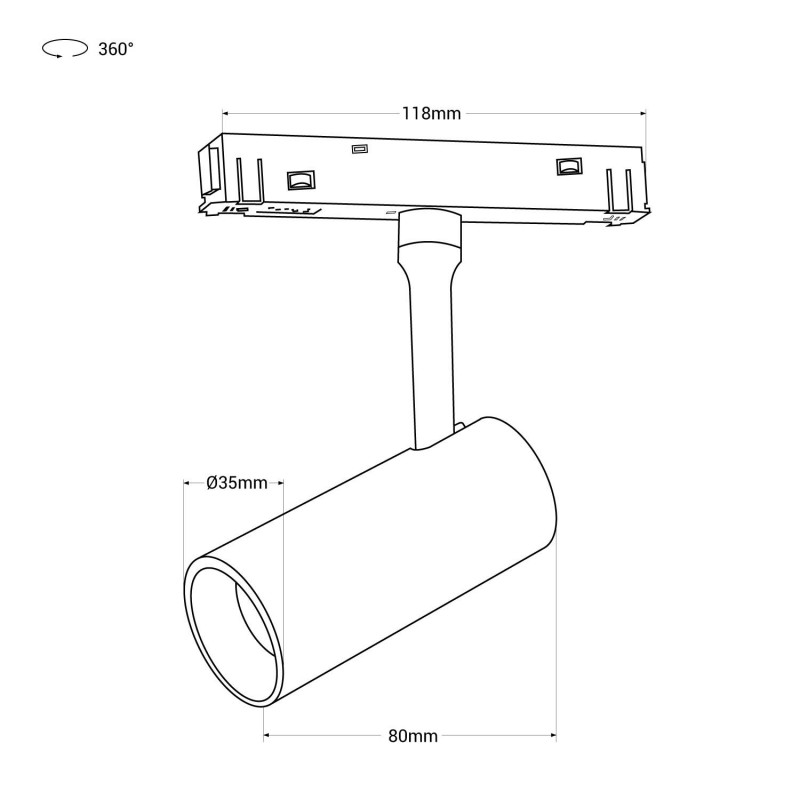 Faretto Spotlight magnetico 6w | Bianco