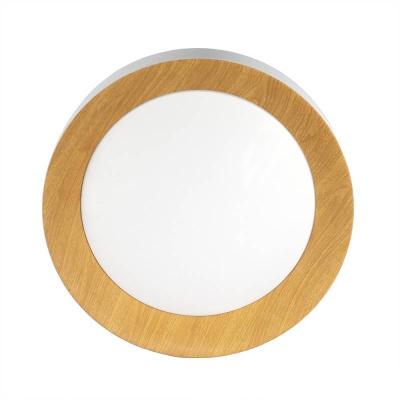 Lampada LED ADRO Bianca con Dettaglio in Legno | 28w