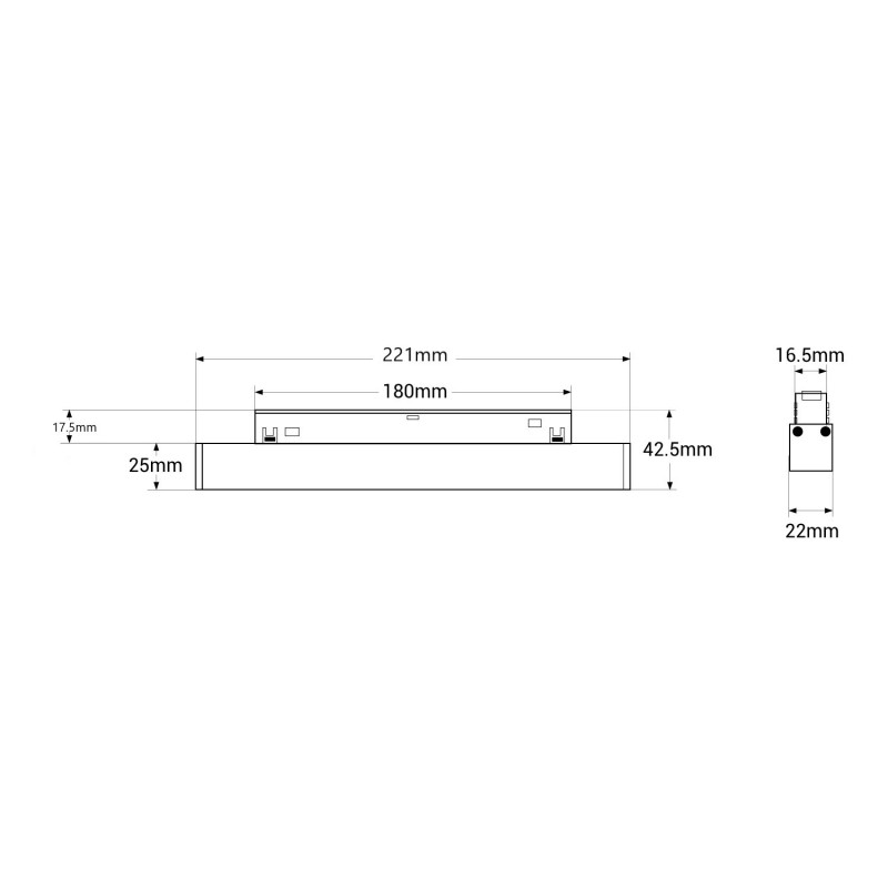Faretto Lineare CCT |10W | UGR | Bianco| Mi Light