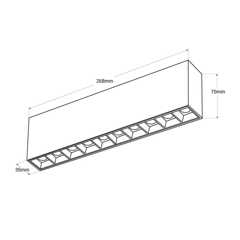 LED-Aufbaustrahler | Weiß | 20W | UGR18