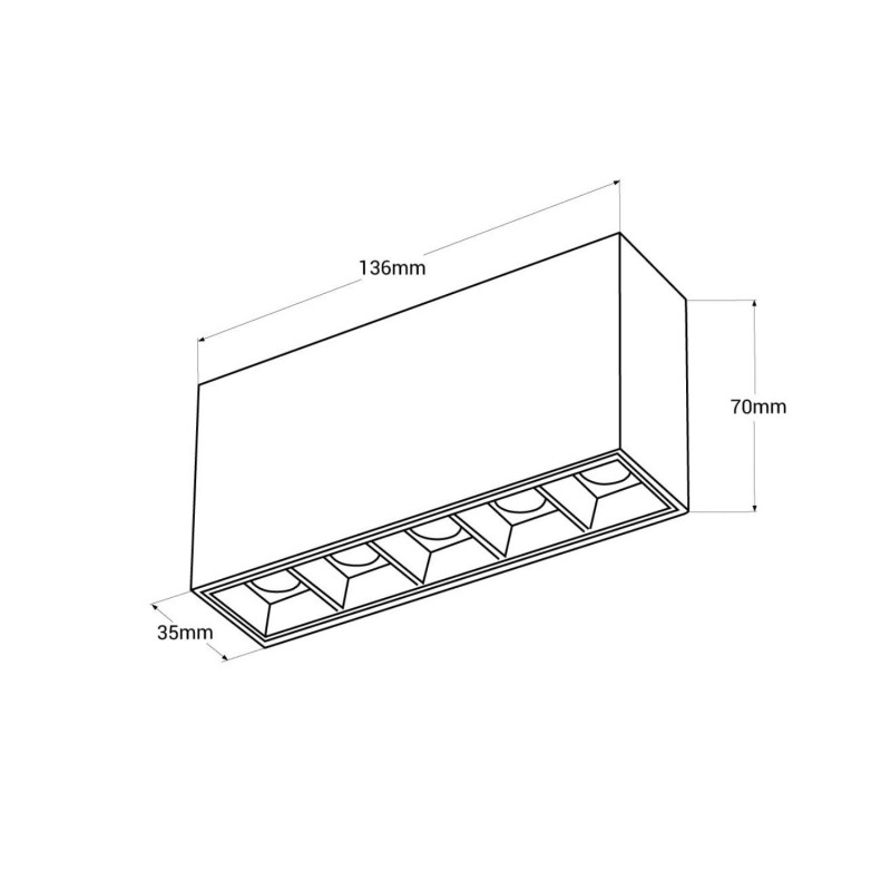 Faretto Superficie LED | Nero da superficie |10W