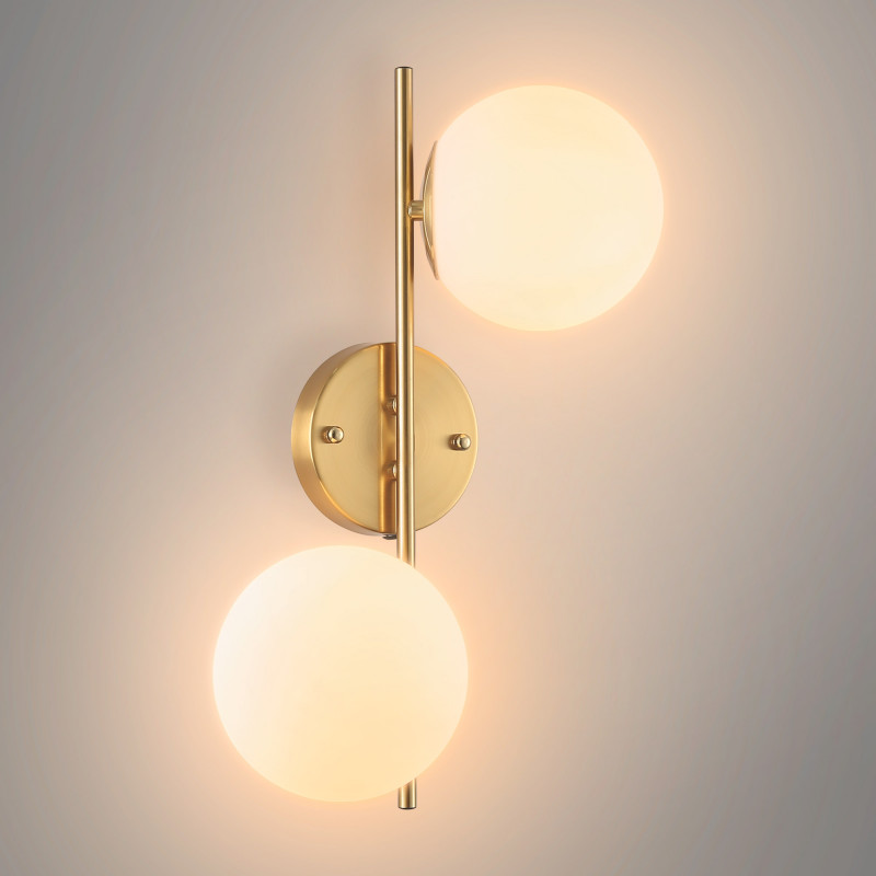 Applique da parete Doppia Sfera Gemini Oro