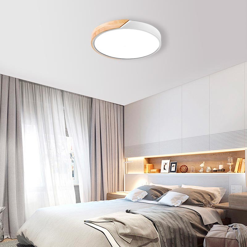 Plafoniera LED | Circolare | CCT in Legno 36w ø 500mm