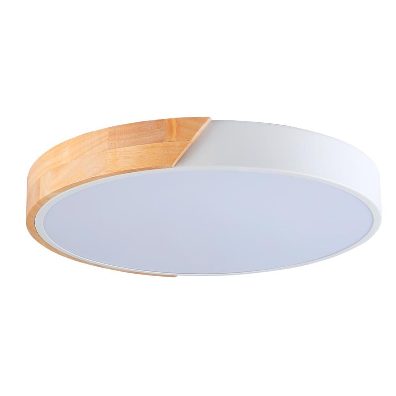Plafoniera LED | Circolare | CCT in Legno 36w ø 500mm