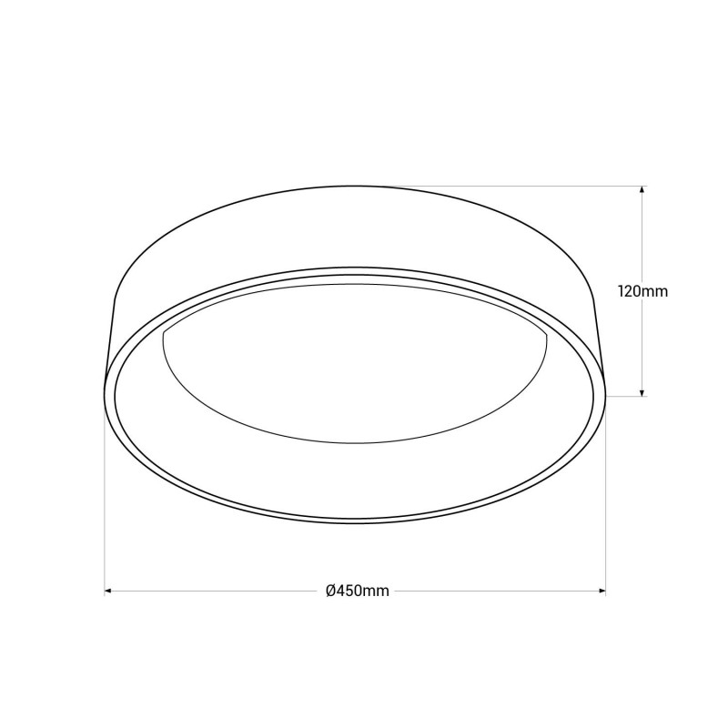 Lampada LED da Soffitto  Cerchio | CCT | 27W