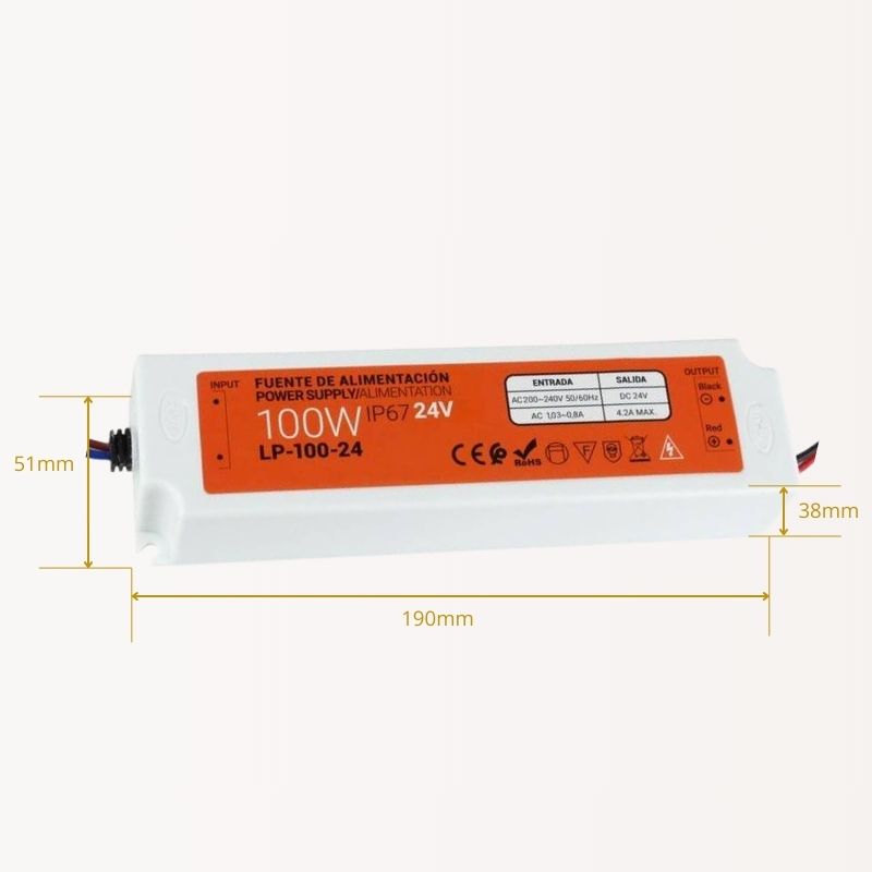 Wasserdichtes Netzgerät 24V DC | 100W | IP67
