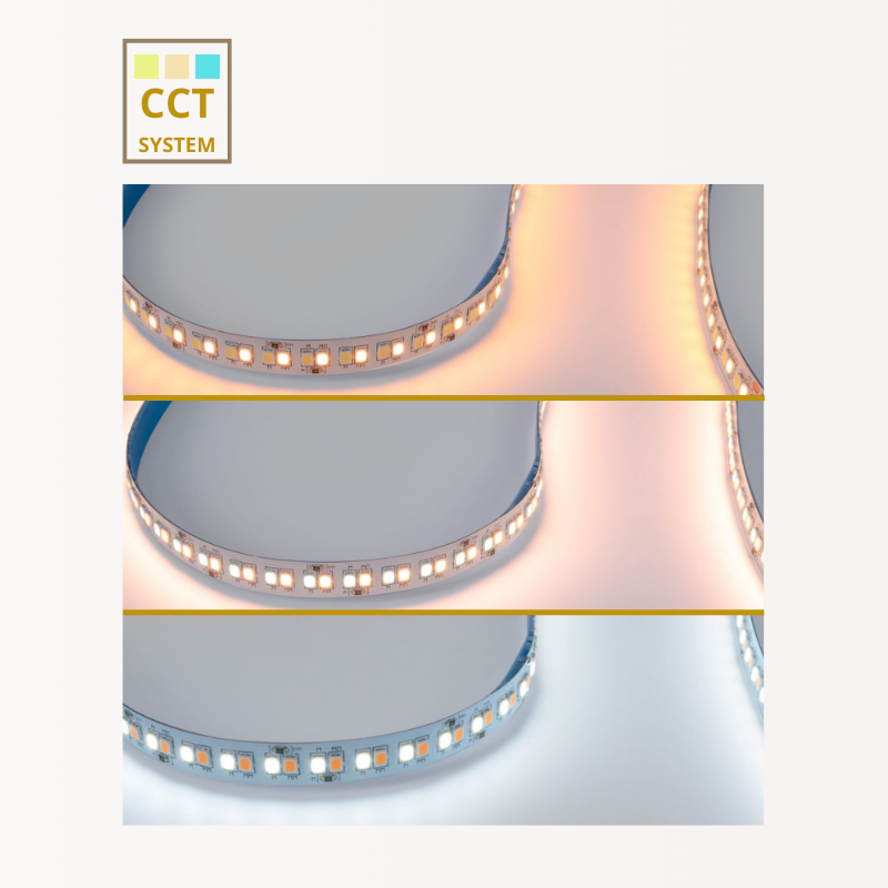 LED-Streifen 48V DC | 15W/m | 12mm | 90LED/m | RGB + CCT