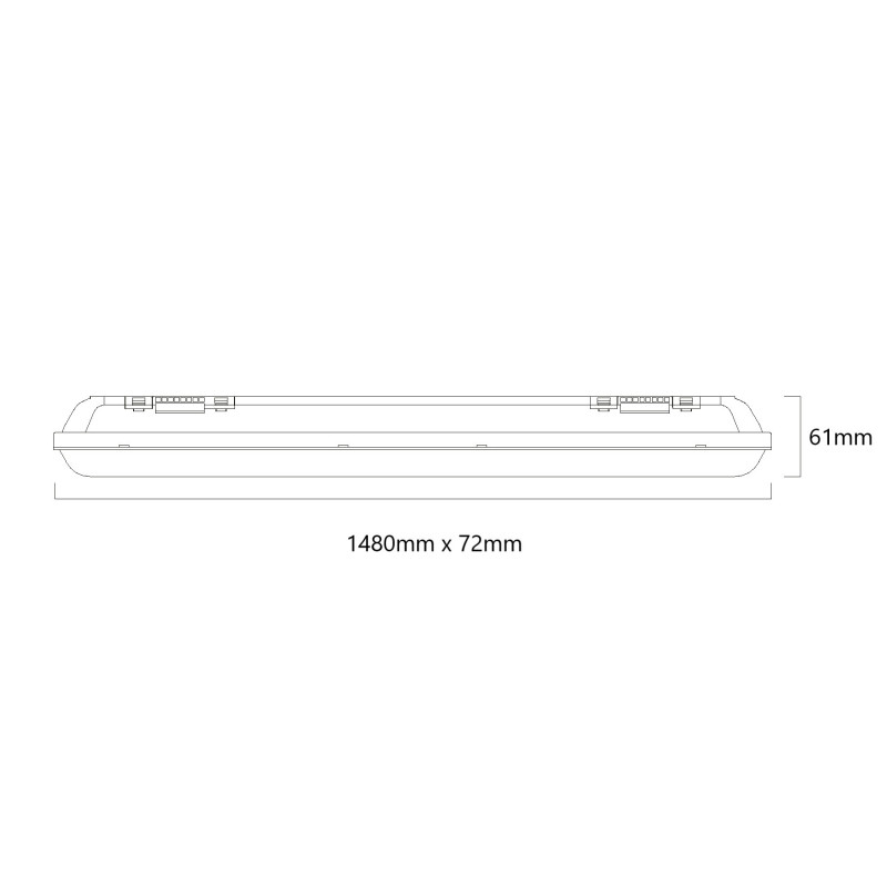 Plafoniera Stagna Led Impermeabile | 150cm | 7.150lm