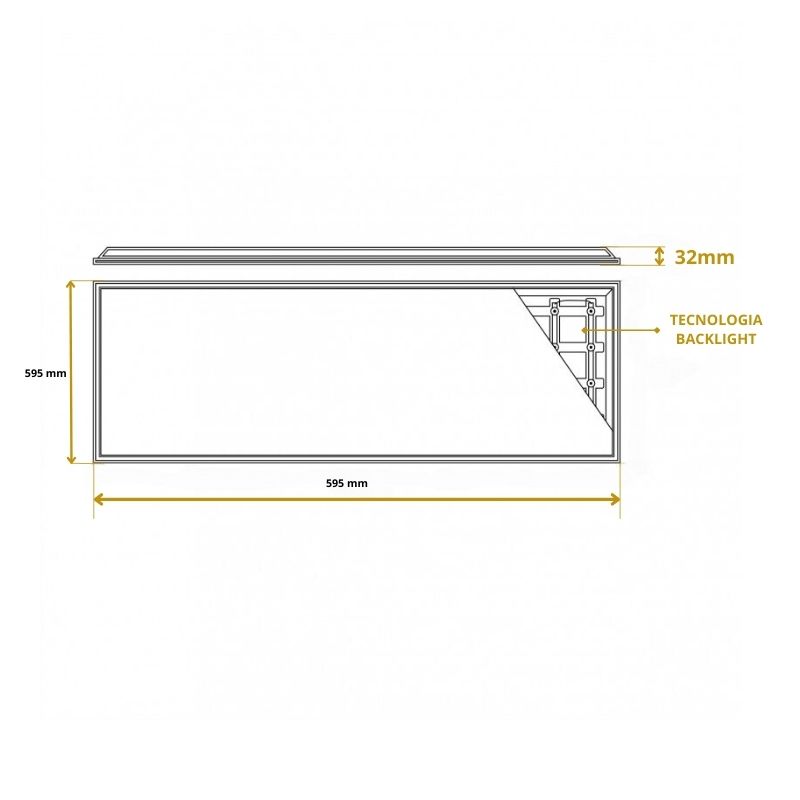 Pannello LED 120X30 cm | Driver PHILIPS | 36W | UGR22