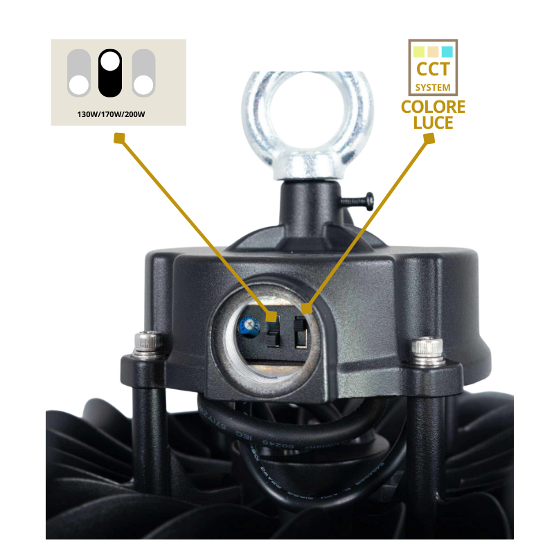 UFO Industrie-LED-Glocke 200W | CCT | LIFUD-Treiber