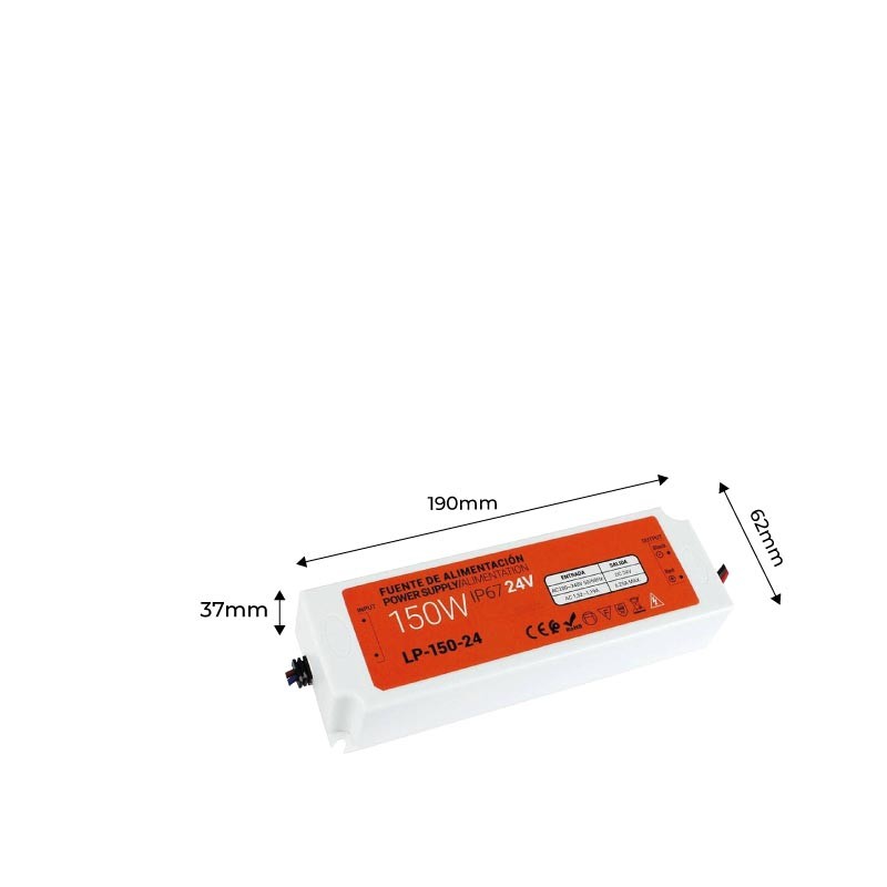 Wasserdichte Stromversorgung 24V DC | 150W | IP67 | 6,25A