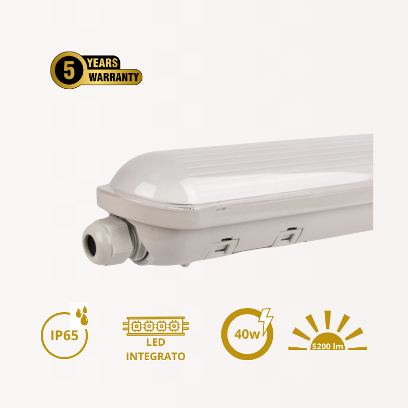 Plafoniera Stagna Led Impermeabile | 120cm | 5.200lm