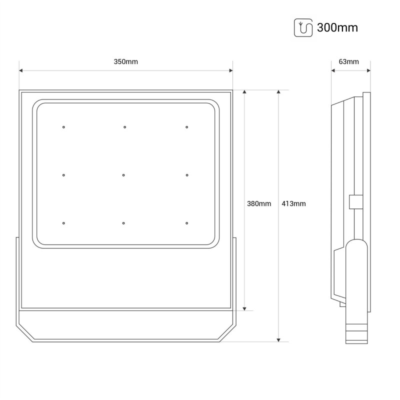 Poriettore LED da Esterno 200W | CCT | PREMIUM | IP66