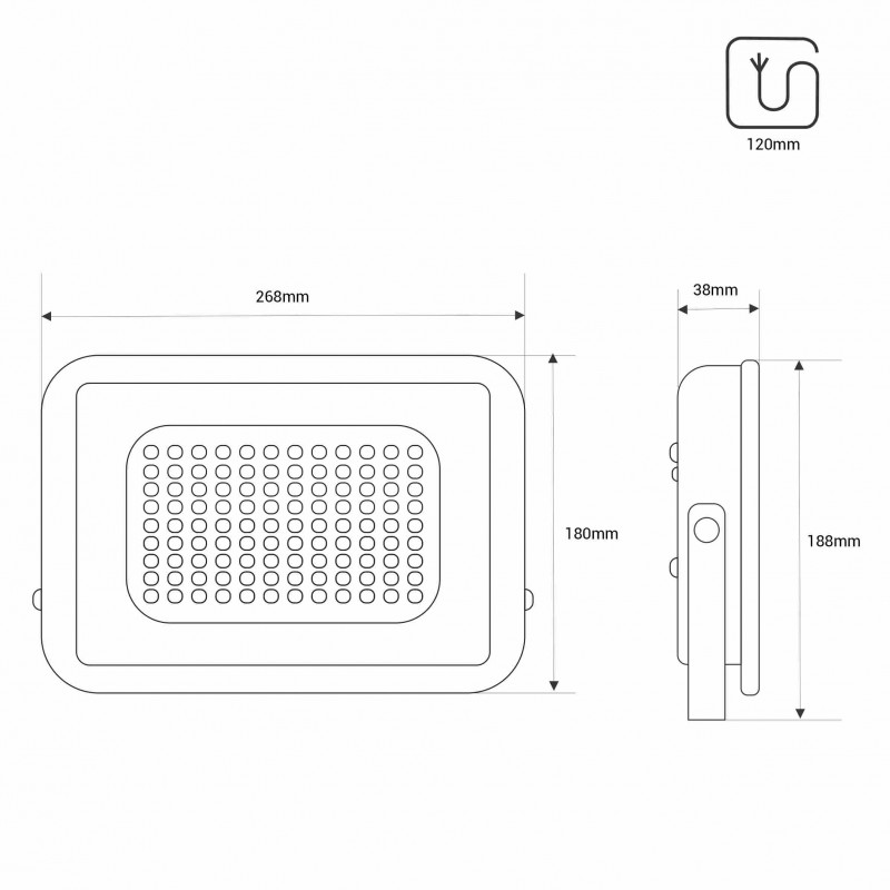 Poriettore LED da Esterno Basic 100W | IP65