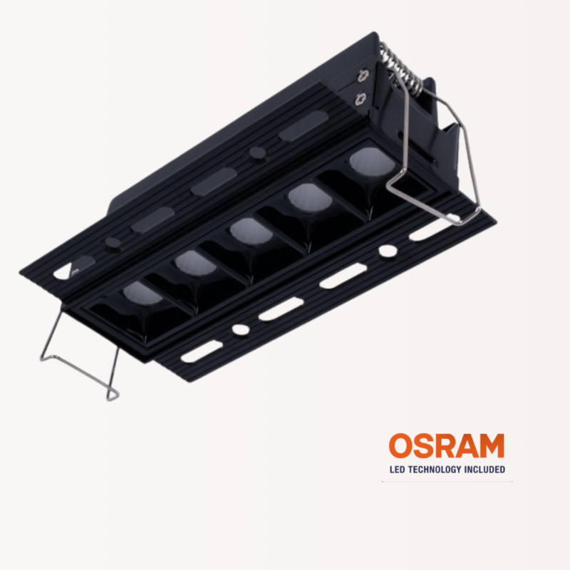 Linearer LED-Einbaustrahler | UGR 18 | 12w