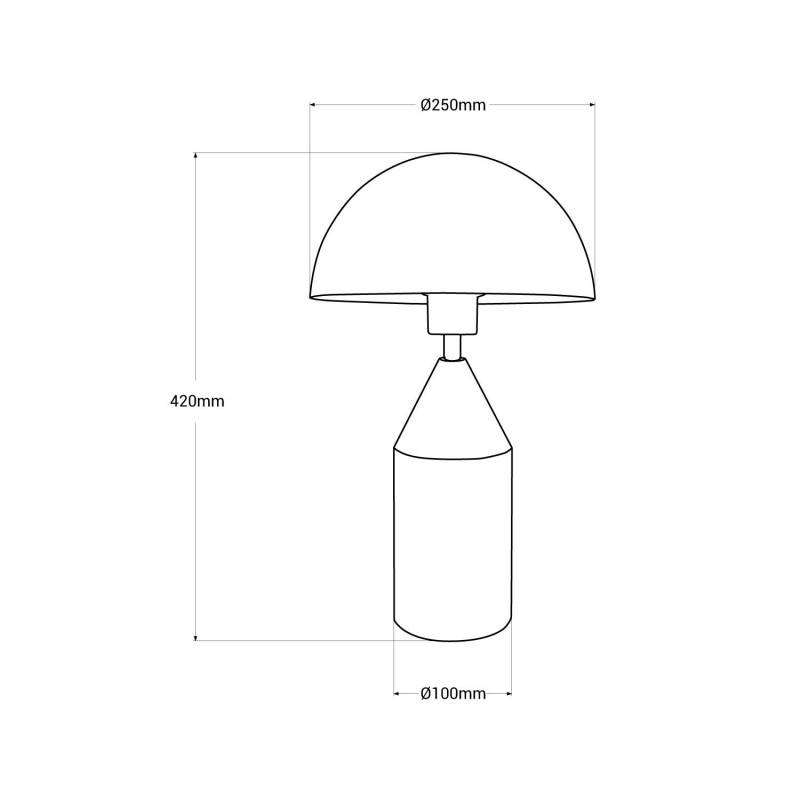 Lampada Ombrello da Tavolo in Metallo