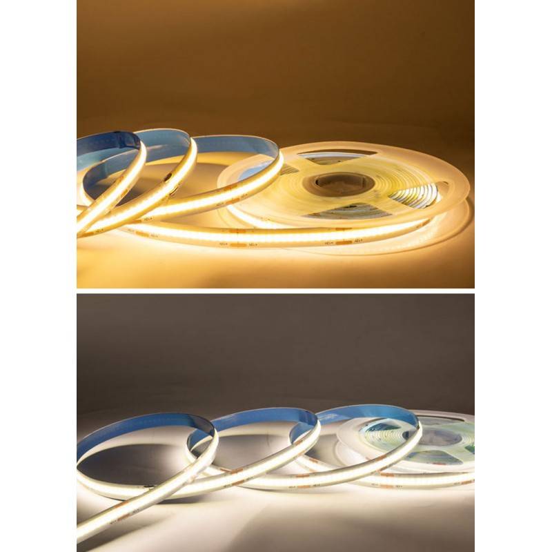 COB LED-Streifen 24V | Einfarbig | 12W/m | IP20 | 10MT