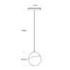Lampada a sospensione sfera per binario magnetico 48V  6W