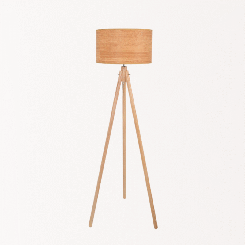 Lampada da terra a treppiede MARISA  in Legno