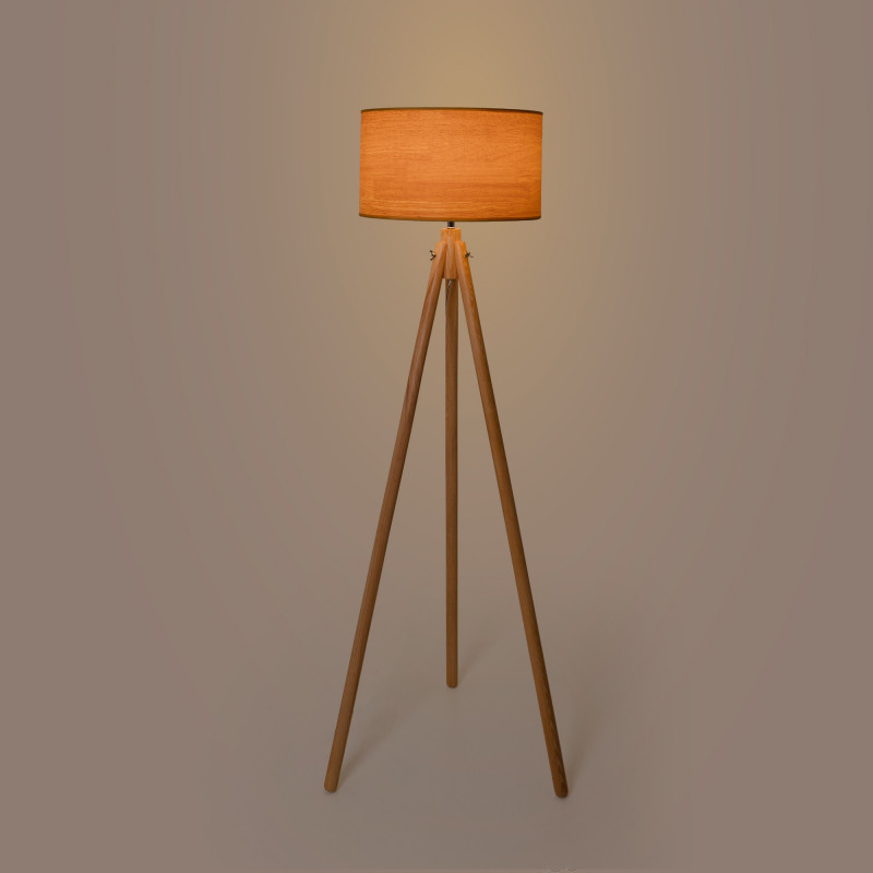 Lampada da terra a treppiede MARISA  in Legno