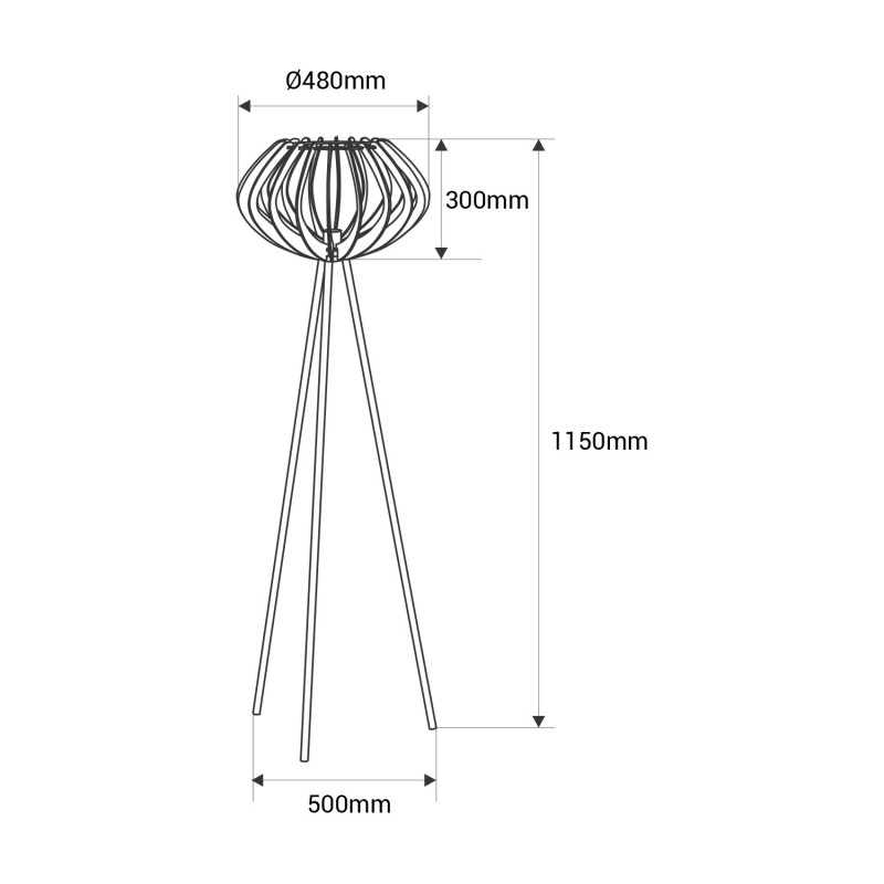 Lampada da terra legno Renata